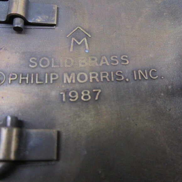 Marlboro Solid Brass Philip Morris, Inc 1987 Belt Buckle - Picture 4 of 7